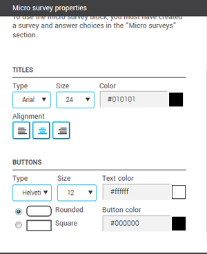 Micro survey properties