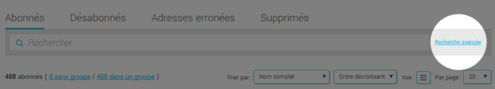recherche avancée