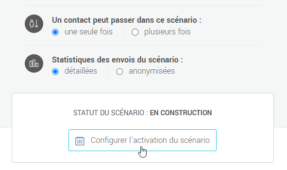 configuration scénario