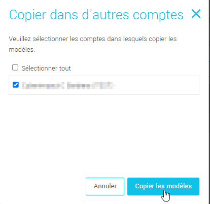 Sélectionner les comptes